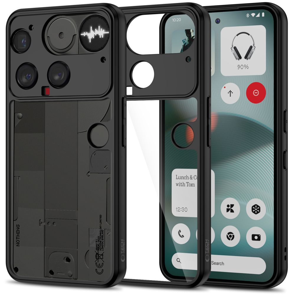 Tech-Protect „MagMat“ dėklas, skirtas telefonui 3, juodas ir skaidrus -- Cell phone cases and covers