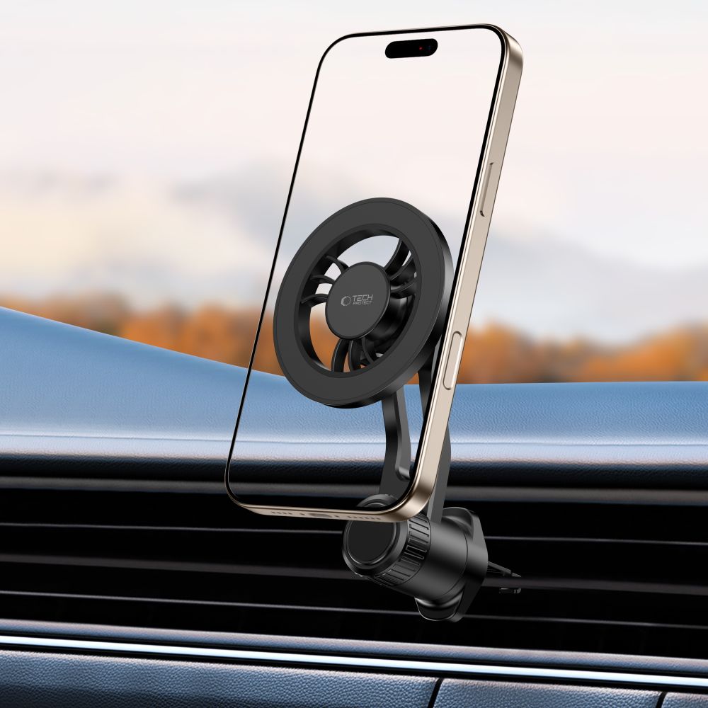 Tech-Protect automobilinis ventiliacijos grotelių laikiklis N56 su MagSafe - juodas -- Cell phone holders