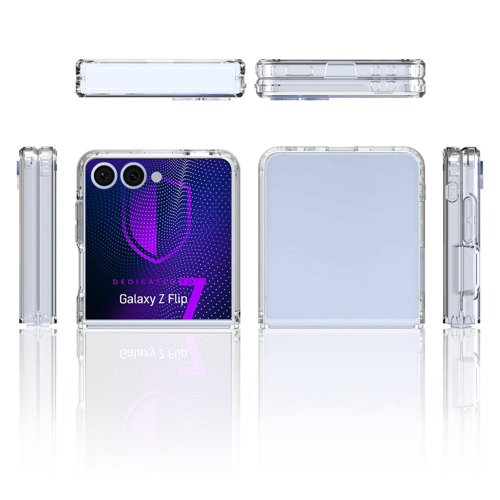 3mk šarvų dėklas, skirtas Samsung Galaxy Z Flip 7 – skaidrus