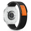 Tech-Protect nailono juostelinis dirželis, skirtas Samsung Galaxy Watch 40/44/46 mm – juoda ir oranžinė -- Samsung Galaxy...