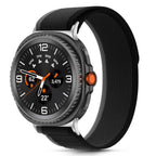 Tech-Protect nailono juostelinis dirželis, skirtas Samsung Galaxy Watch 40/44/46 mm – juoda ir oranžinė -- Samsung Galaxy...