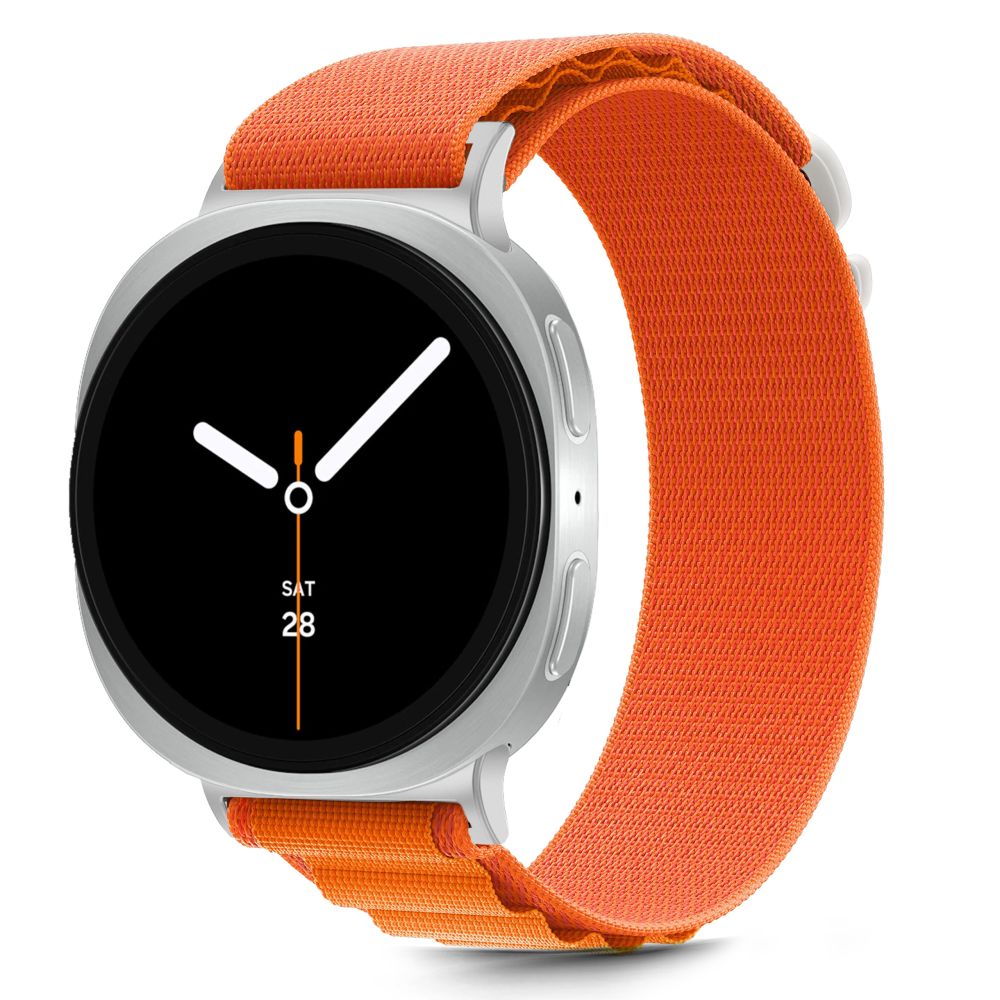 Tech-Protect nailono juostelinis dirželis, skirtas Samsung Galaxy Watch 40/44/46 mm – oranžinis -- Samsung Galaxy Watch 40