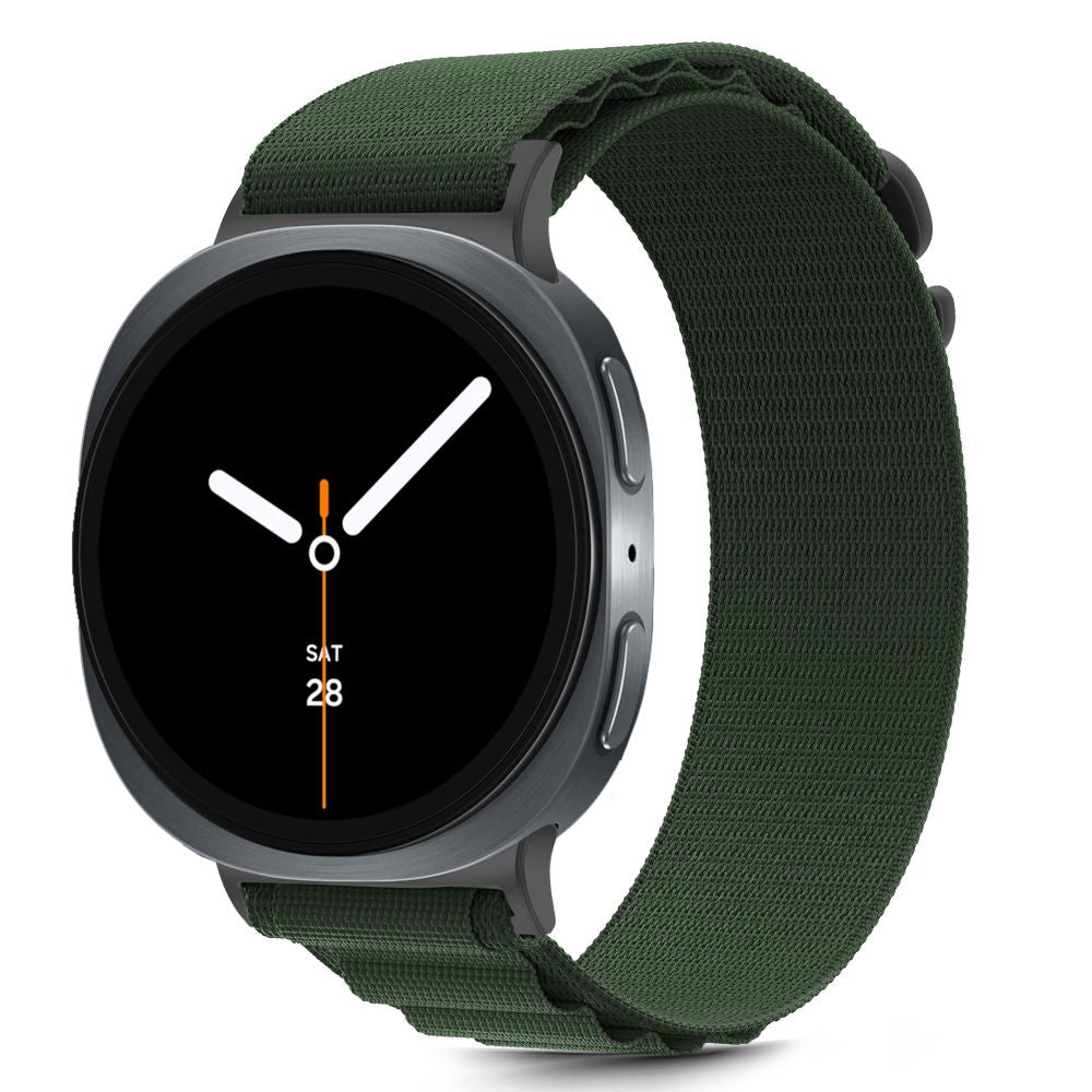 Tech-Protect nailono juostelinis dirželis, skirtas Samsung Galaxy Watch 40/44/46 mm – žalias -- Samsung Galaxy Watch 40