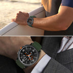 Tech-Protect nailono juostelinis dirželis, skirtas Samsung Galaxy Watch 40/44/46 mm – žalias -- Samsung Galaxy Watch 40