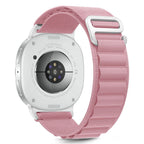 Tech-Protect nailono juostelinis dirželis, skirtas Samsung Galaxy Watch 40/44/46 mm – rožinis -- Samsung Galaxy Watch 40