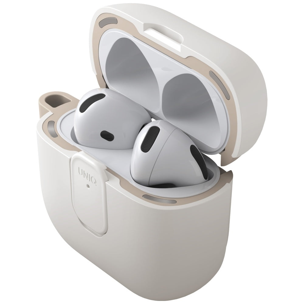 Uniq Clyde Lock dėklas AirPods 4 – smėlio -- AirPods 4