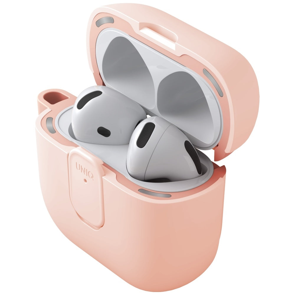 Uniq Clyde Lock dėklas AirPods 4 – rožinis