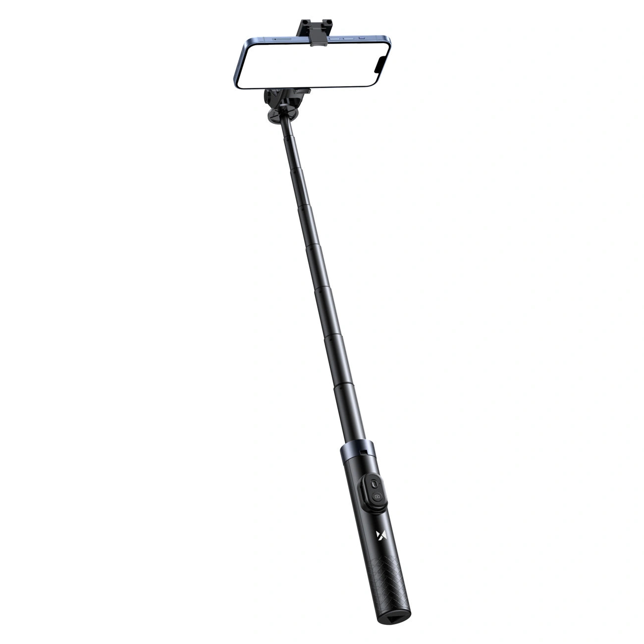 Wozinsky Selfie lazda WC1Y30S teleskopinis trikojis 1,3 m su telefono laikikliu - juodas