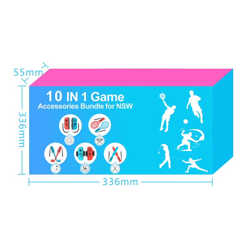 Nintendo Switch Sports 10-in-1 šeimos priedų rinkinys - raudona ir mėlyna -- Nintendo Switch