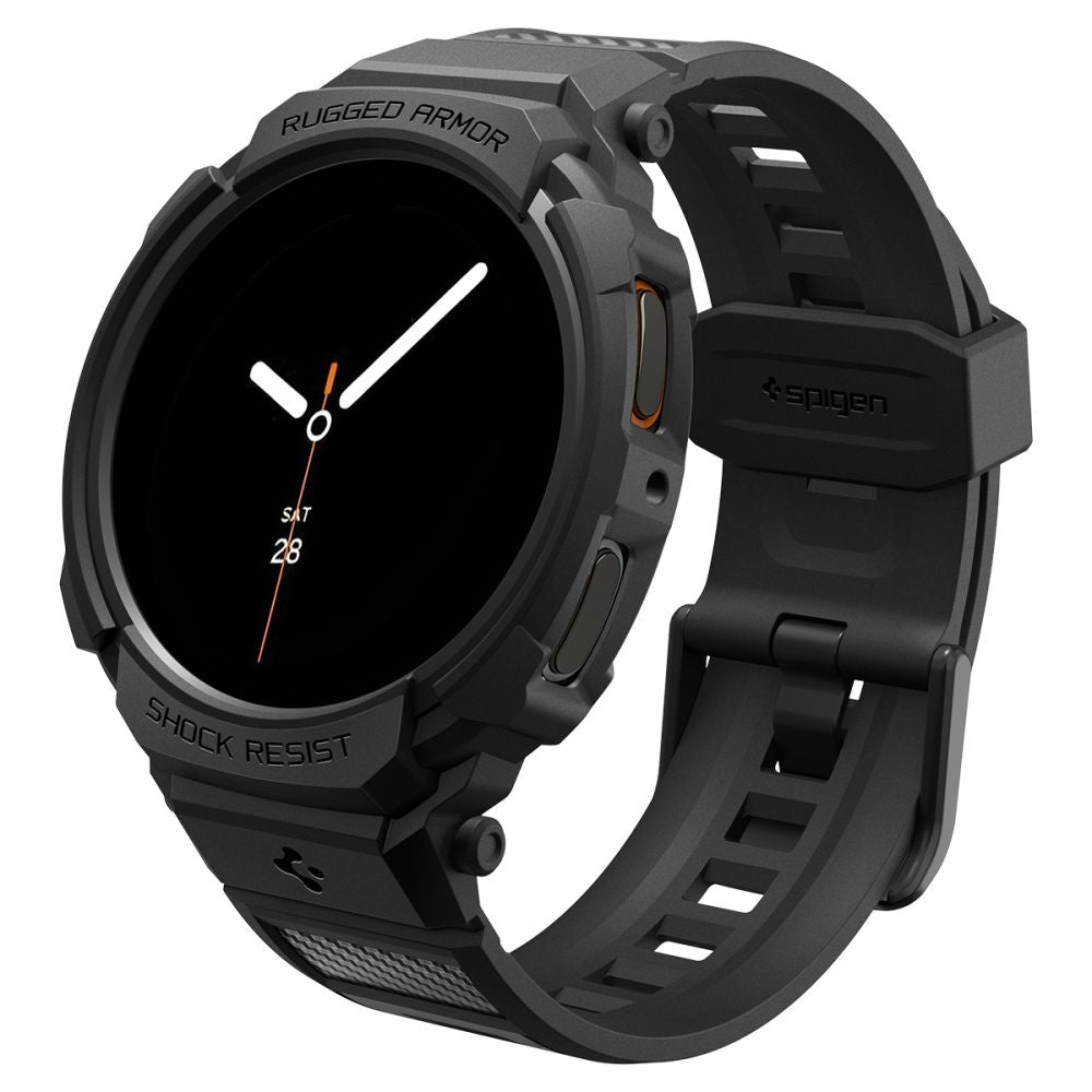 Spigen Rugged Armor Pro dirželis Samsung Galaxy Watch 8 44mm - matinis juodas -- Samsung Galaxy Watch 8