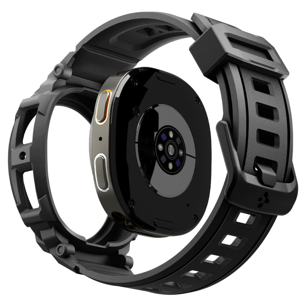 Spigen Rugged Armor Pro dirželis Samsung Galaxy Watch 8 44mm - matinis juodas -- Samsung Galaxy Watch 8