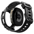 Spigen Rugged Armor Pro dirželis Samsung Galaxy Watch 8 44mm - matinis juodas -- Samsung Galaxy Watch 8