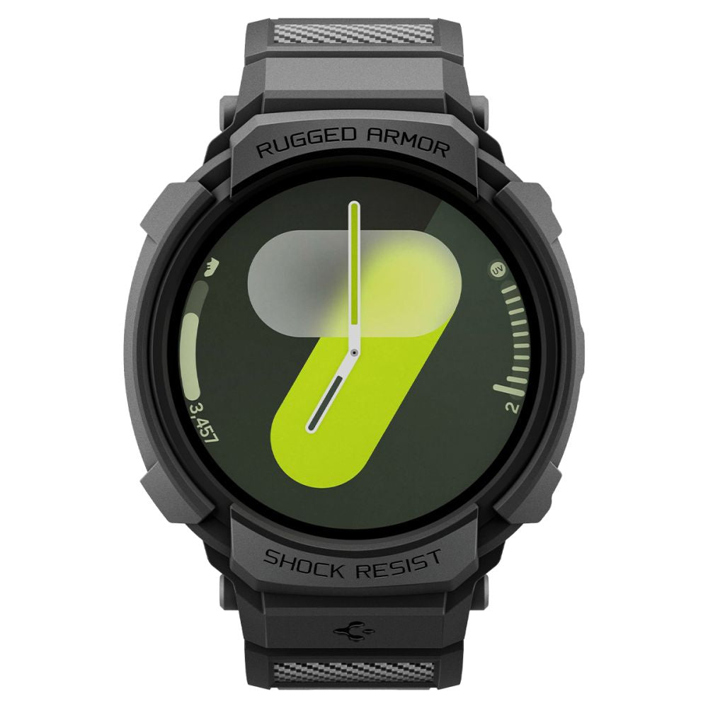 Spigen Rugged Armor Pro dirželis Samsung Galaxy Watch 8 44mm - matinis juodas -- Samsung Galaxy Watch 8