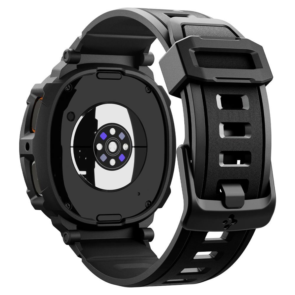 Spigen Rugged Armor Pro dirželis Samsung Galaxy Watch 8 44mm - matinis juodas -- Samsung Galaxy Watch 8