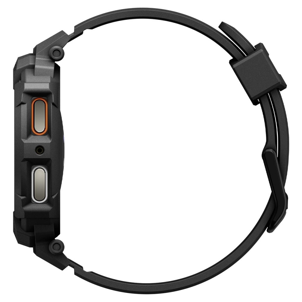 Spigen Rugged Armor Pro dirželis Samsung Galaxy Watch 8 44mm - matinis juodas -- Samsung Galaxy Watch 8