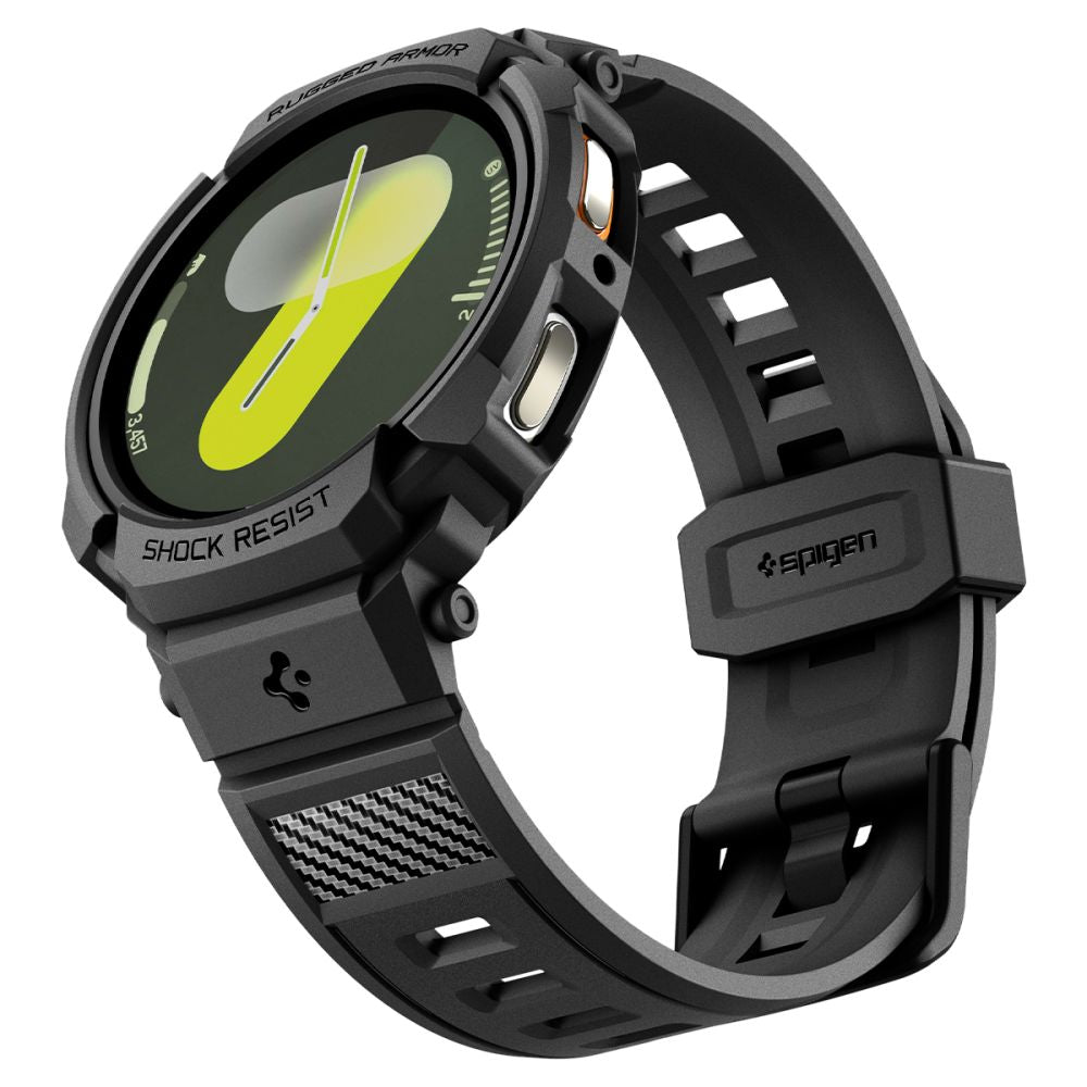 Spigen Rugged Armor Pro dirželis Samsung Galaxy Watch 8 44mm - matinis juodas -- Samsung Galaxy Watch 8