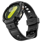 Spigen Rugged Armor Pro dirželis Samsung Galaxy Watch 8 44mm - matinis juodas -- Samsung Galaxy Watch 8
