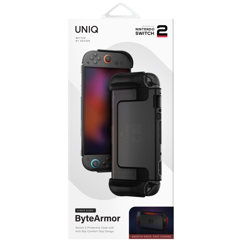 Uniq Hybrid Bytearmor dėklas, skirtas Nintendo Switch 2 - juodas -- Cell phone cases and covers