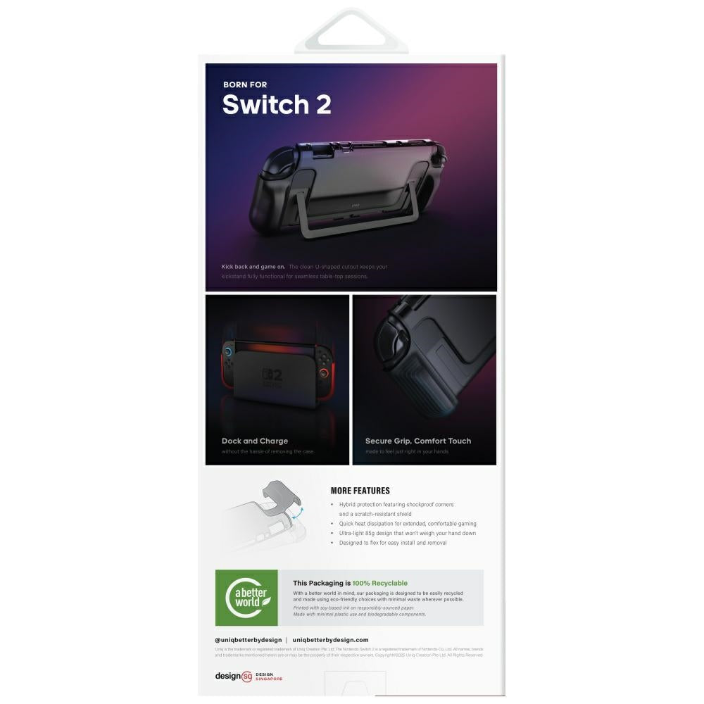 Uniq Hybrid Bytearmor dėklas, skirtas Nintendo Switch 2 - juodas -- Cell phone cases and covers