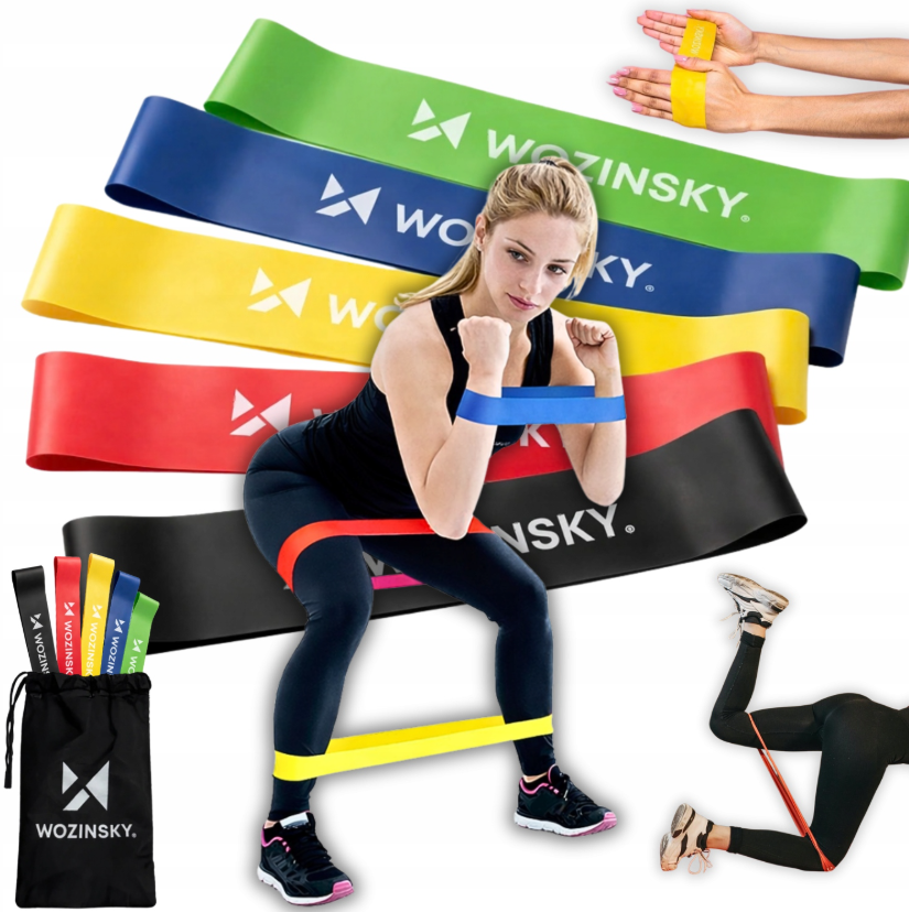 Pasipriešinimo juostos Wozinsky WGO-5 iš latekso - 5 vnt. -- Cycling Accessories