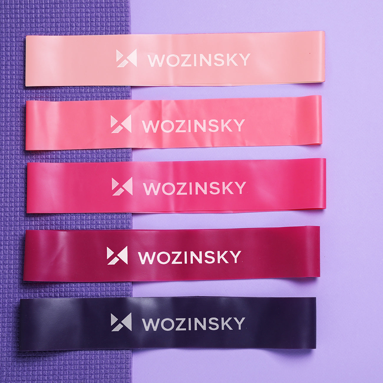 Mini pasipriešinimo juostos Wozinsky WGO-5A iš TPE - 5 vnt. -- Cycling Accessories