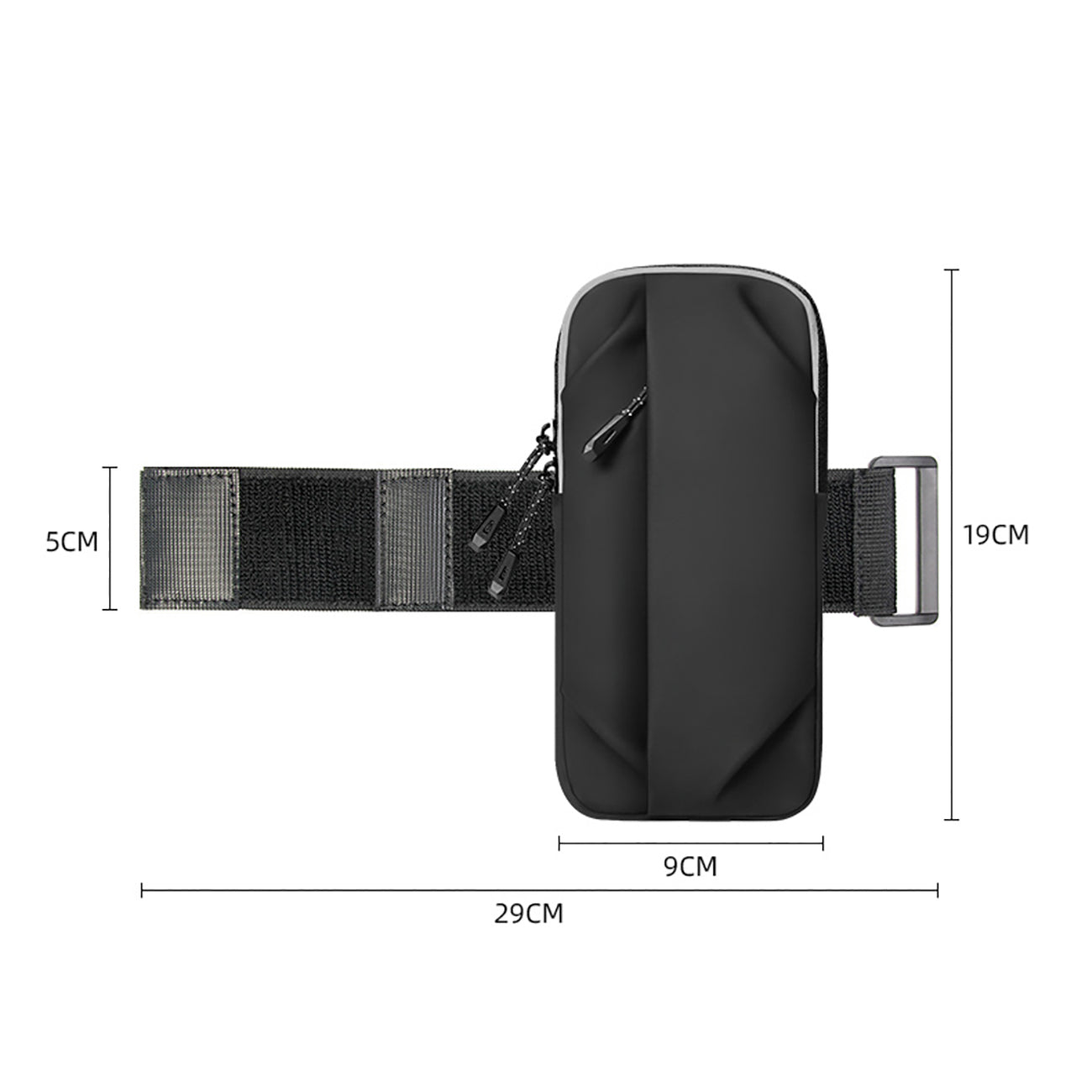 Wozinsky WSDB-B žemėlapio telefono krepšys bėgimui - juodas -- Bicycle Bags