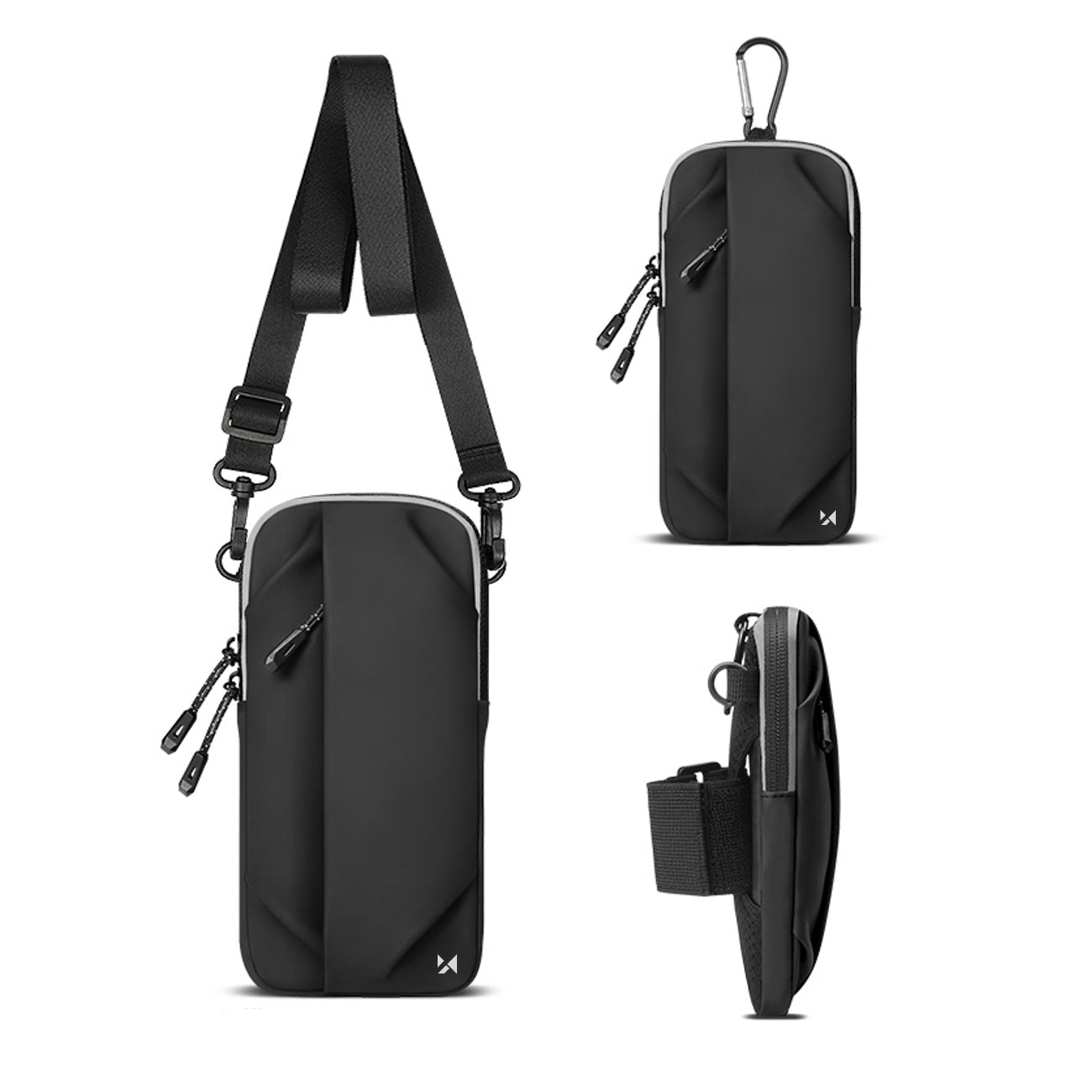 Wozinsky WSDB-B žemėlapio telefono krepšys bėgimui - juodas -- Bicycle Bags