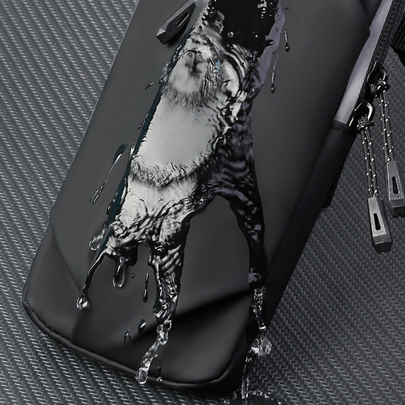 Wozinsky WSDB-B žemėlapio telefono krepšys bėgimui - juodas -- Bicycle Bags