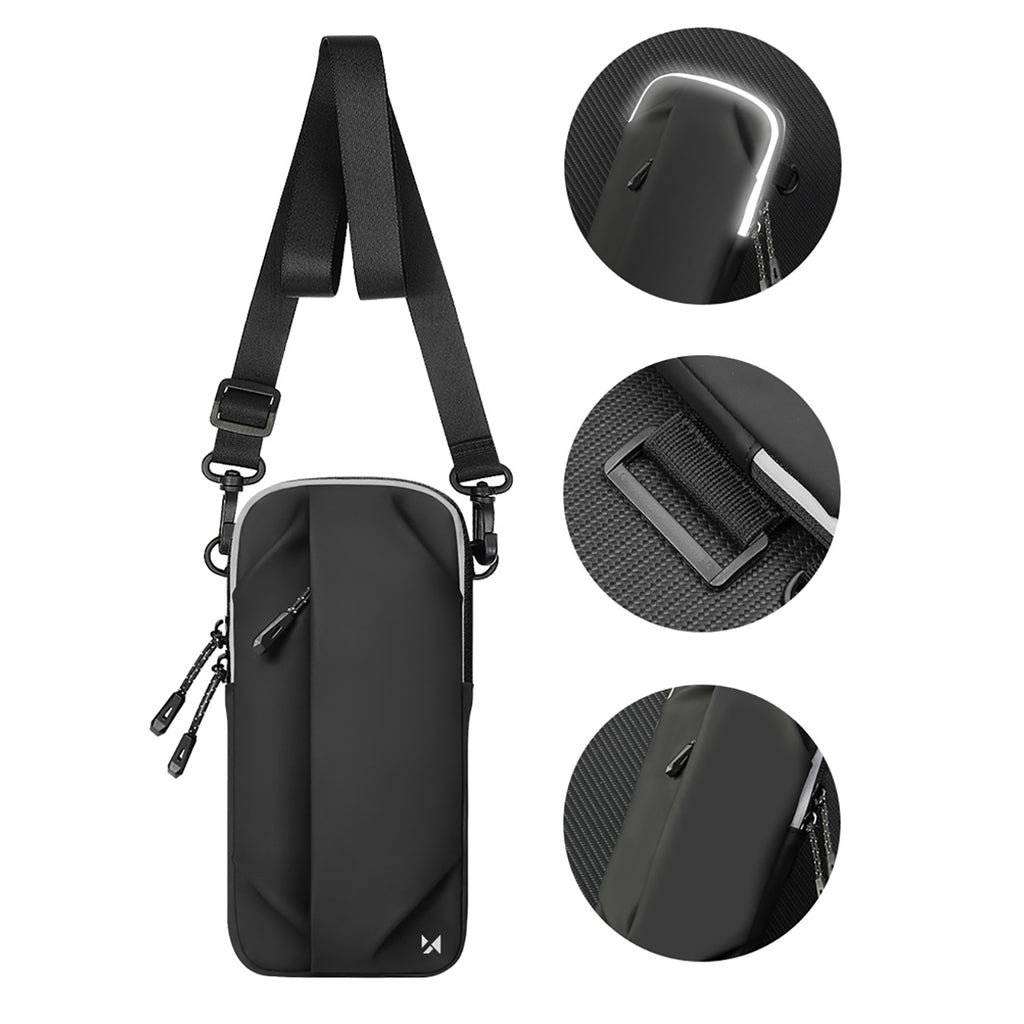 Wozinsky WSDB-B žemėlapio telefono krepšys bėgimui - juodas -- Bicycle Bags