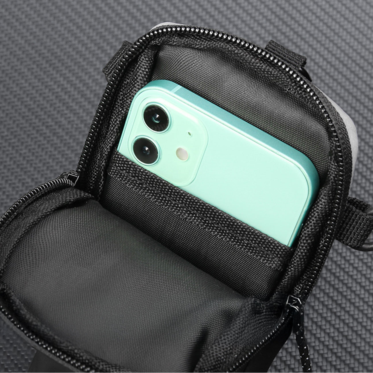 Wozinsky WSDB-B žemėlapio telefono krepšys bėgimui - juodas -- Bicycle Bags