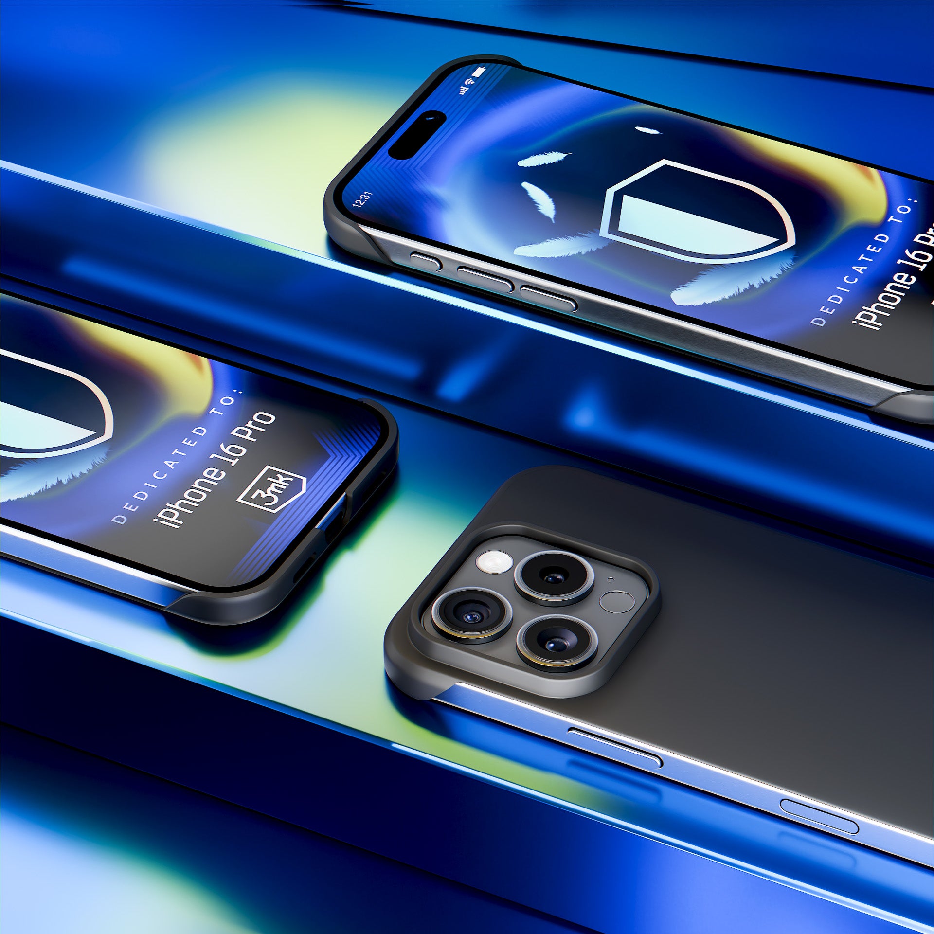 3mk Just20g matinis dėklas, skirtas iPhone 16 Pro – matinė juoda