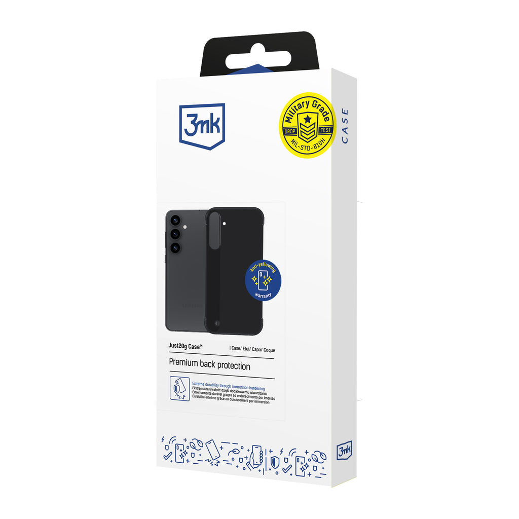 3mk Just20g matinis dėklas, skirtas Samsung Galaxy S25 – matinė juoda