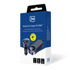 3mk dvigubas automobilinis įkroviklis 135W PD QC PPS USB-C USB-A – juodas