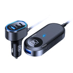 3mk dvigubas automobilinis įkroviklis 135W PD QC PPS USB-C USB-A – juodas