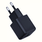 3mk Hyper GaN įkroviklis 20W QC4+ PD PPS USB-C USB-A sieninis įkroviklis – juodas