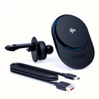 Automobilio oro angos laikiklis 3mk Hardy AeroCharger 15W Qi2/MagSafe - juodas