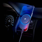 Automobilio oro angos laikiklis 3mk Hardy AeroCharger 15W Qi2/MagSafe - juodas