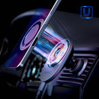 Automobilio oro angos laikiklis 3mk Hardy AeroCharger 15W Qi2/MagSafe - juodas