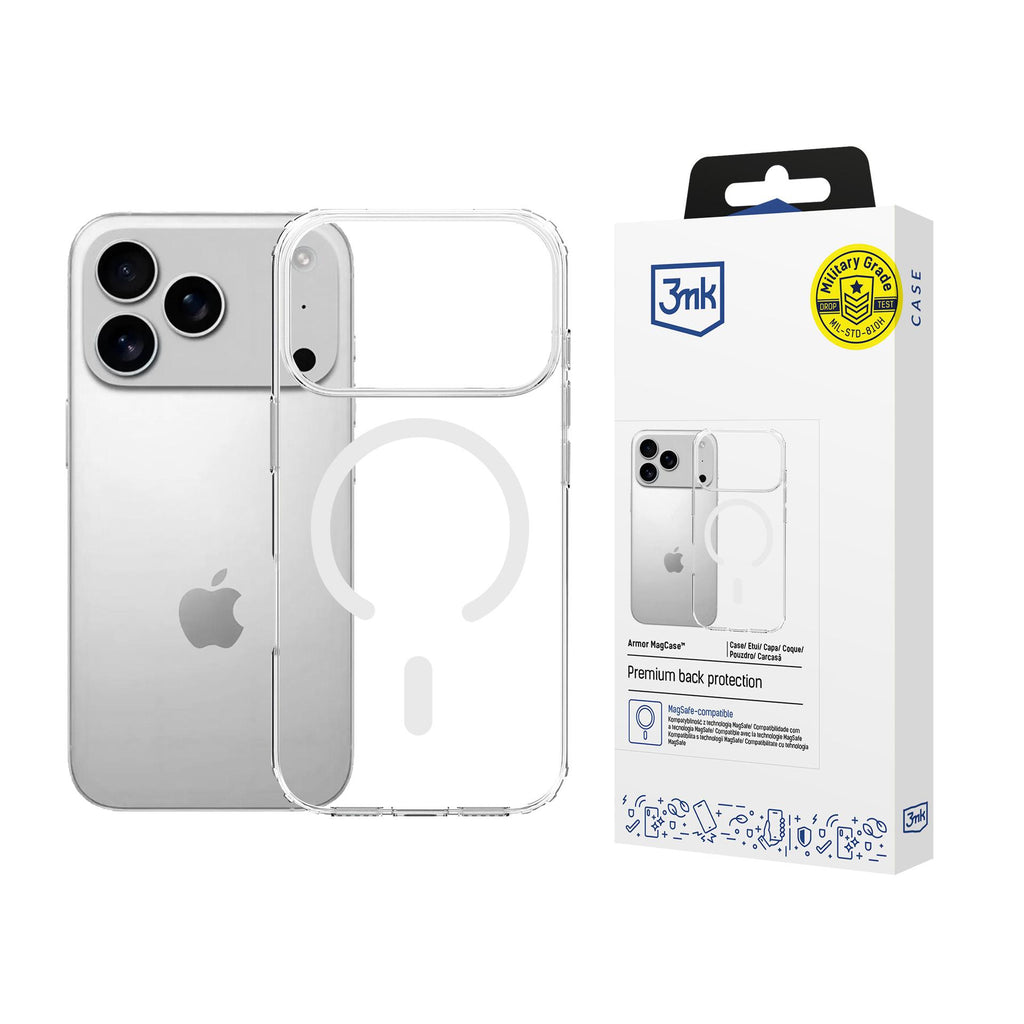 3mk Armor MagCase, skirtas iPhone 17 Pro Max – skaidrus