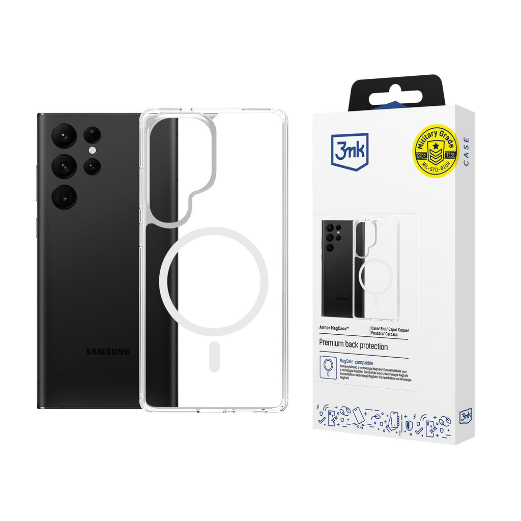3mk Armor MagCase, skirtas Samsung Galaxy S24 Ultra – skaidrus