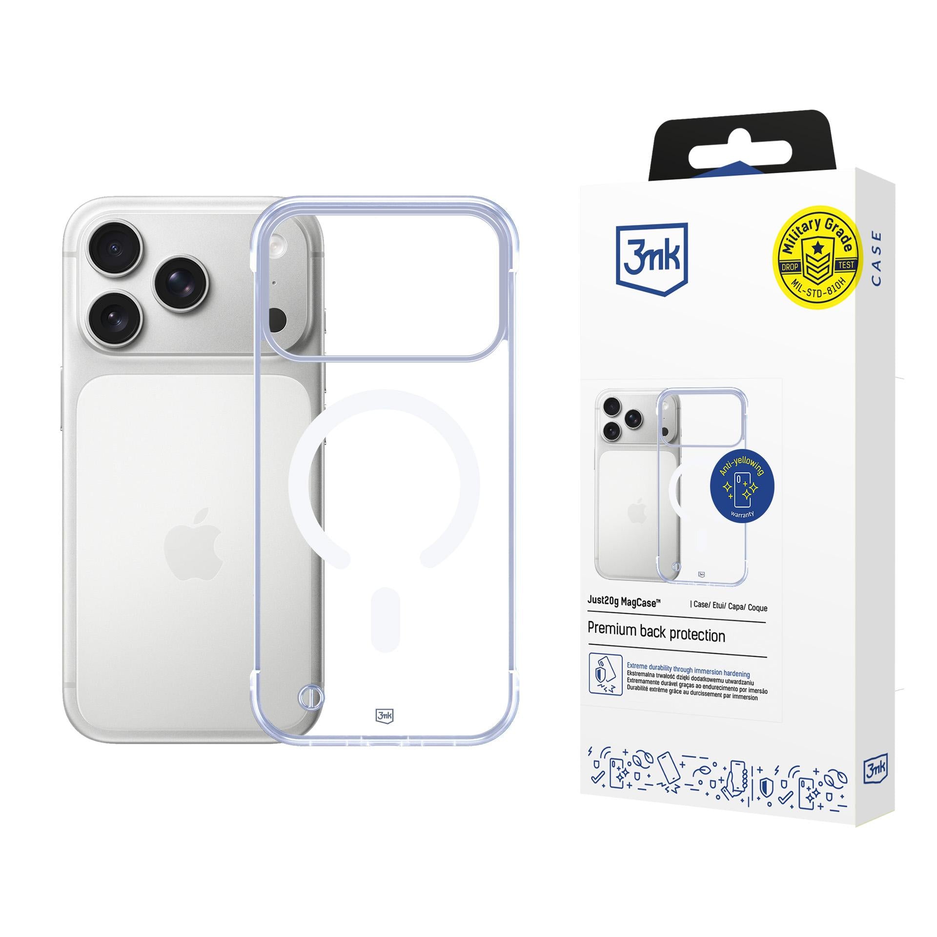 3mk Just20g MagCase, skirtas iPhone 17 Pro Max – skaidrus