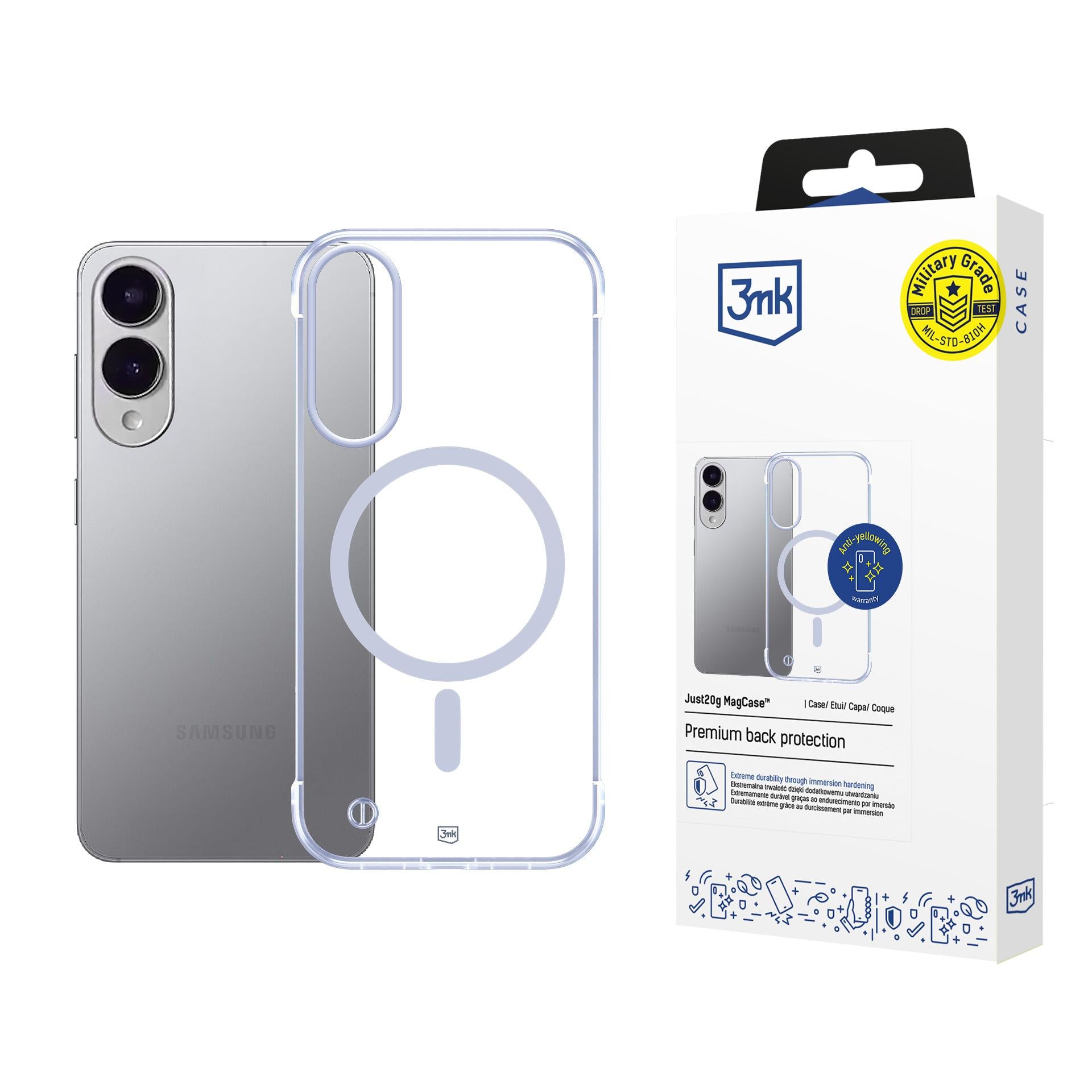 3mk Just20g MagCase, skirtas Samsung Galaxy S25 Edge – skaidrus
