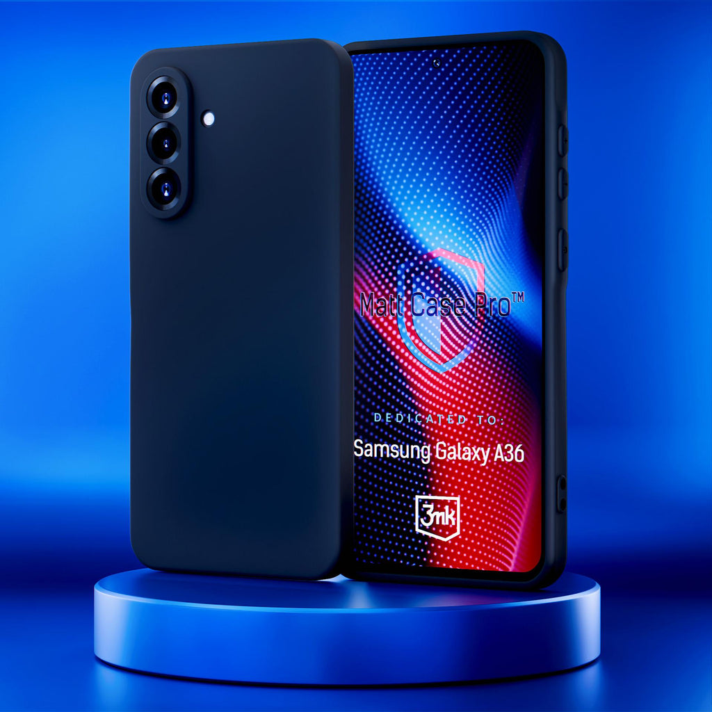 3mk Matt Case Pro, skirtas Samsung Galaxy A36 – matinė juoda