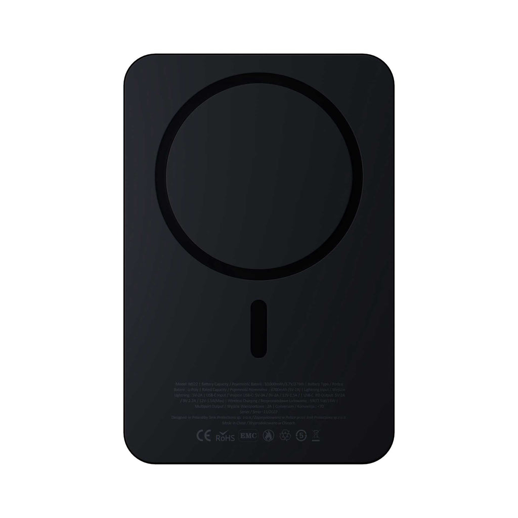 Power bank 3mk HARDY MagSynergy Ni+ 5 000mAh 22,5W USB 1C1L - juoda -- Powerbanks