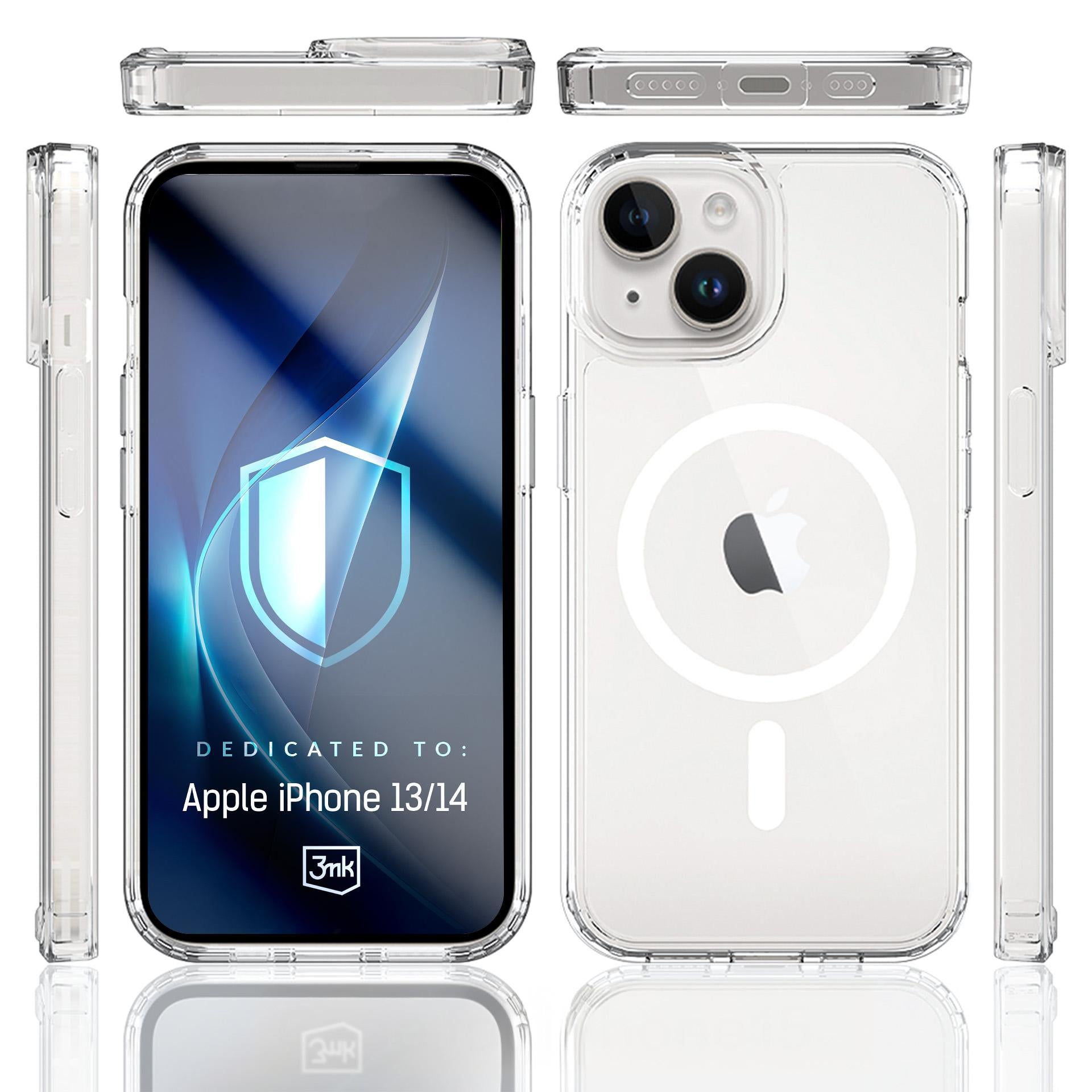 3mk Armor MagCase skirtas iPhone 13/14 - skaidrus