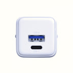 3mk Hyper GaN įkroviklis 20W QC4+ PD PPS USB-C USB-A sieninis įkroviklis – baltas