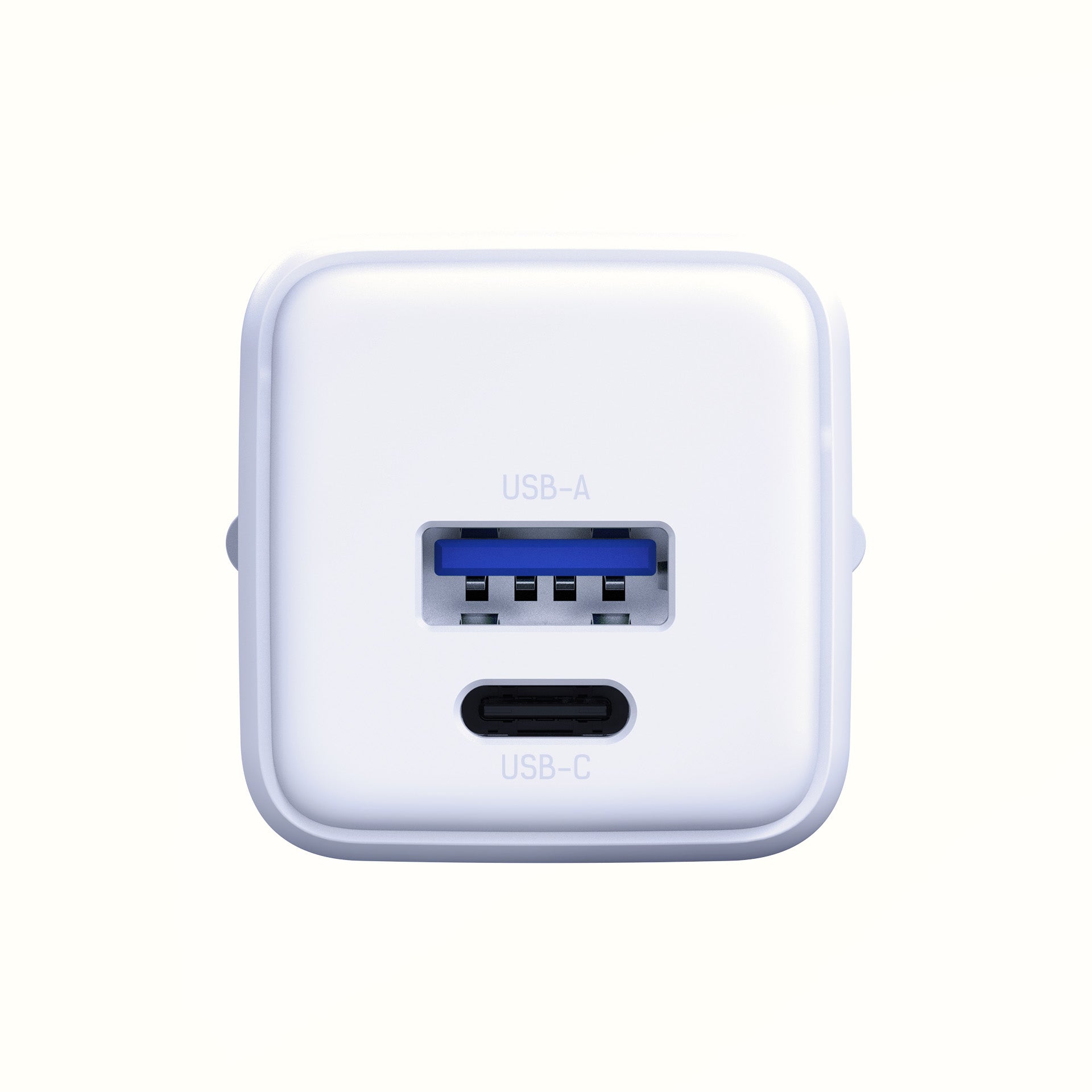 3mk Hyper GaN įkroviklis 20W QC4+ PD PPS USB-C USB-A sieninis įkroviklis – baltas