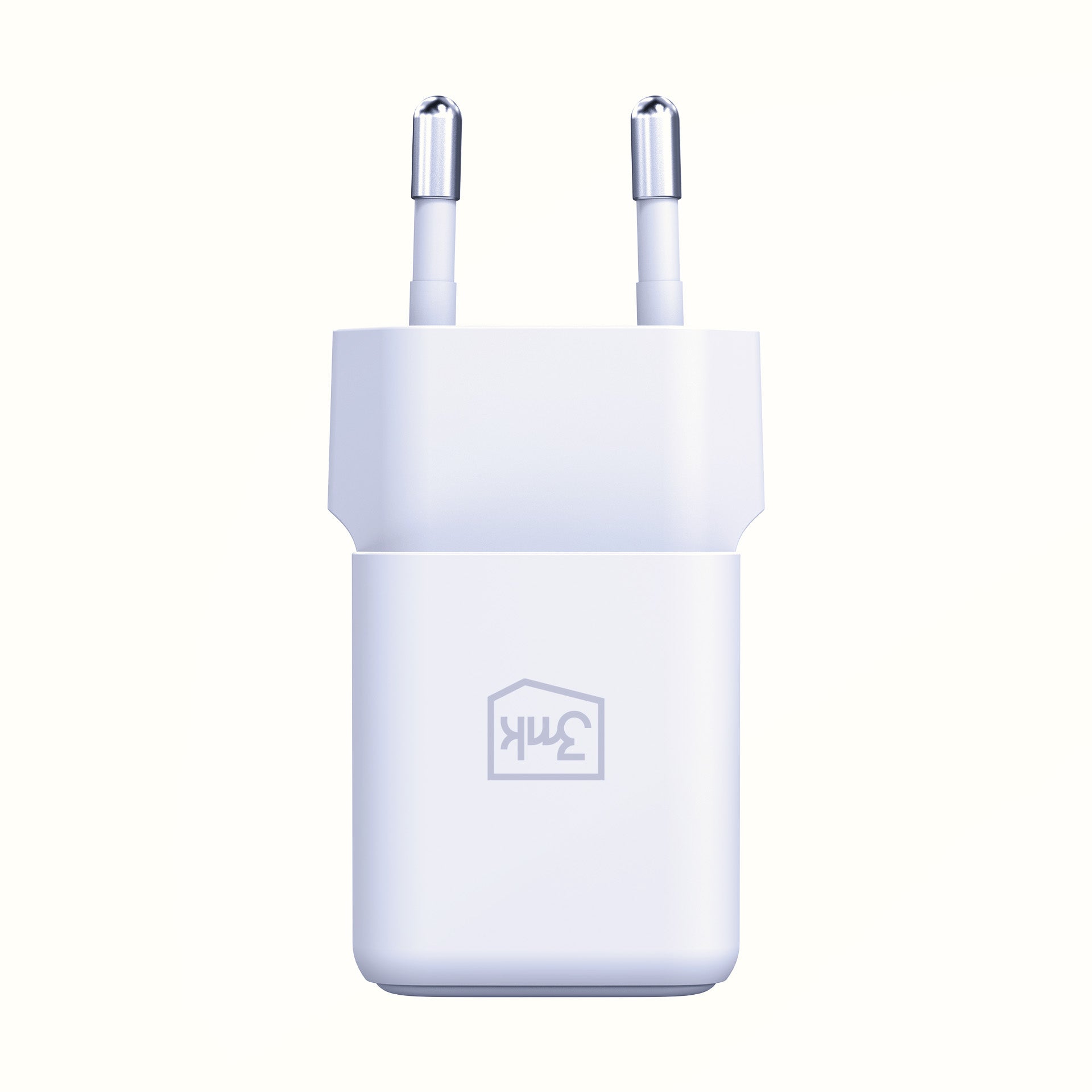 3mk Hyper GaN įkroviklis 20W QC4+ PD PPS USB-C USB-A sieninis įkroviklis – baltas