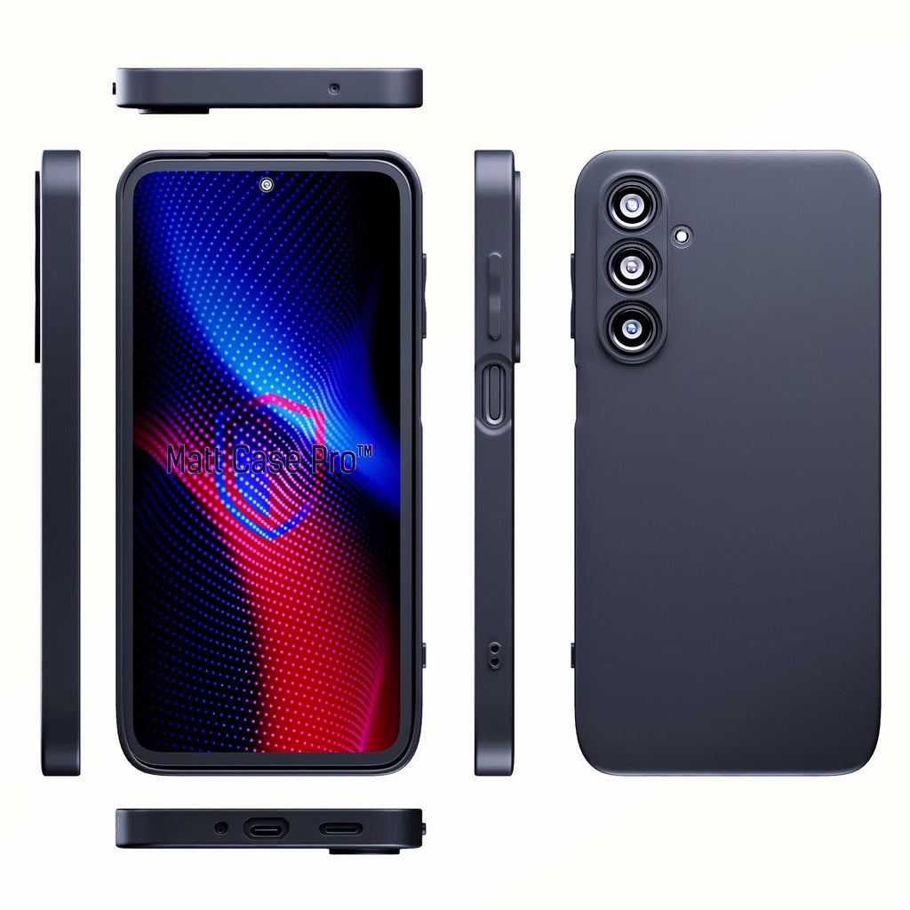 3mk Matt Case Pro, skirtas Samsung Galaxy M35 5G – matinė juoda -- Samsung Galaxy M35 5G