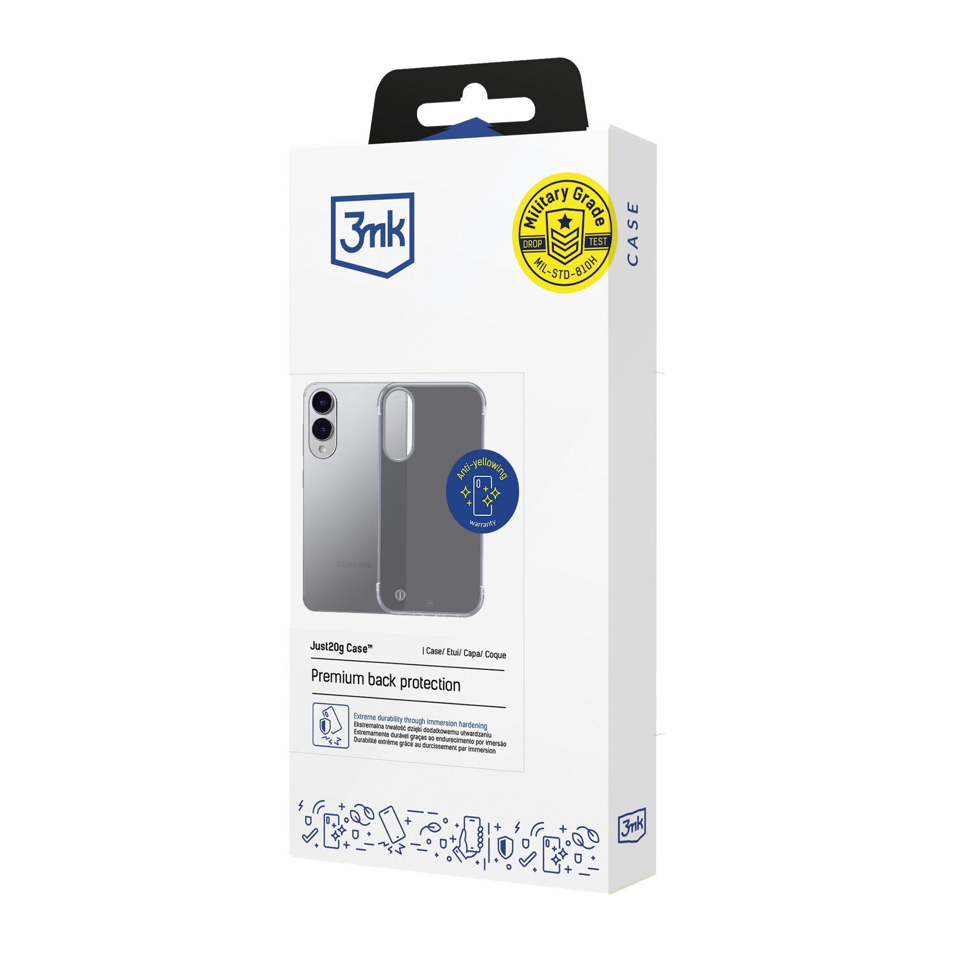 3mk Just20g matinis dėklas, skirtas Samsung Galaxy S25 Edge – matinė juoda